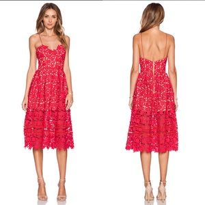NWT Self Portrait Azalea Dress-Red